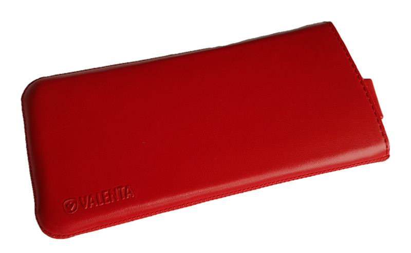 Кожаный чехол-карман VALENTA для Xiaomi Redmi Note 9 Pro Красный