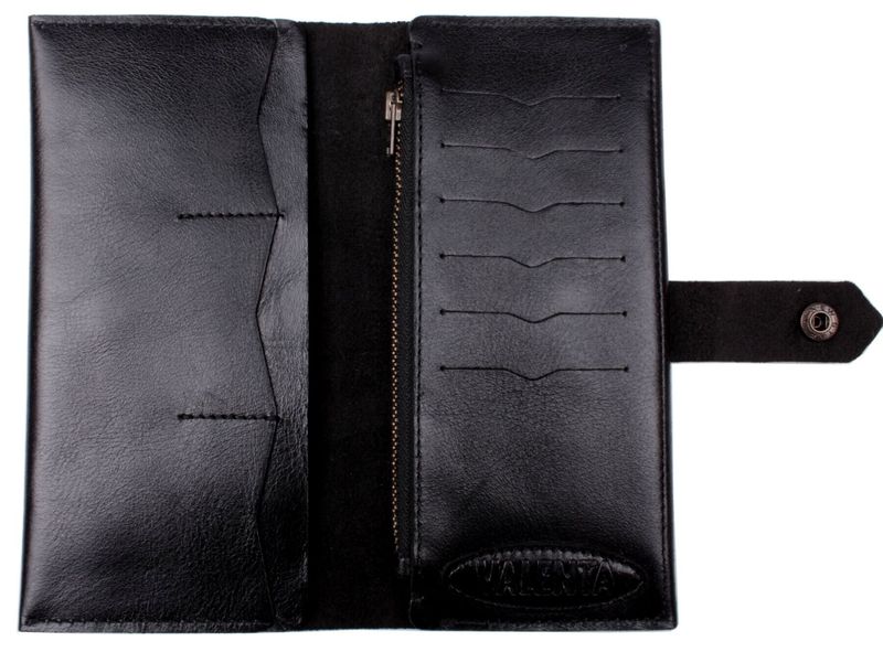 Шкіряний чоловічий чорний гаманець Valenta Legato ХР186 Alcor