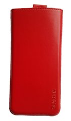 Шкіряний чохол-кишеня Valenta для телефонів (166x78x8 мм) Червоний