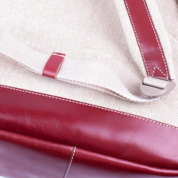 Мужская сумка-рюкзак Комби Valenta ткань + коричневая кожа, Brown