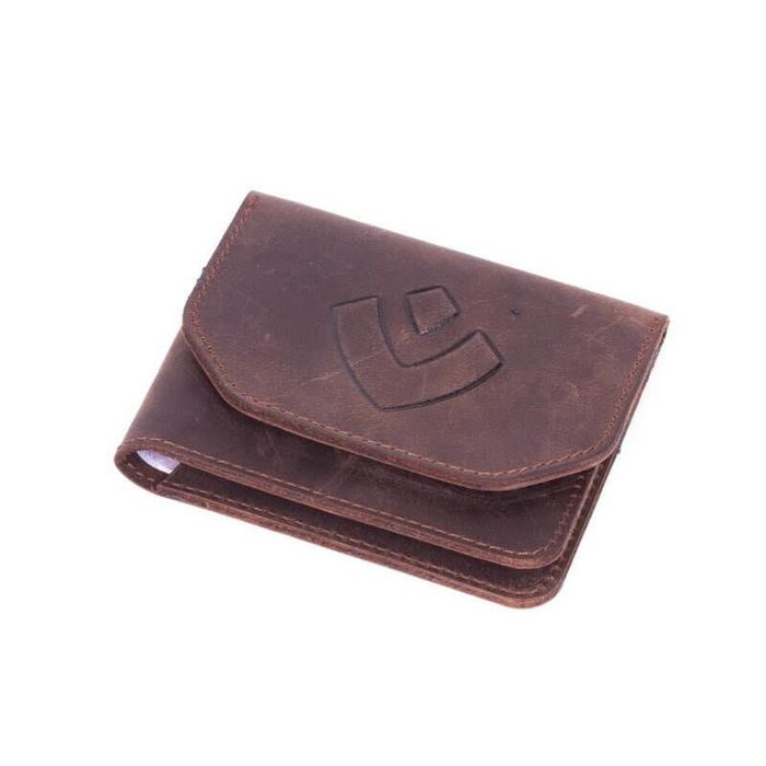Шкіряний чоловічий гаманець Valenta Міні коричневий