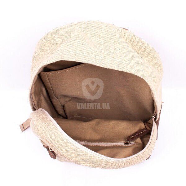 Чоловіча сумка-рюкзак Комбі Valenta тканина + коричневий Крейзі хорс, Коричневий