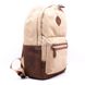 Мужская сумка-рюкзак Комби Valenta ткань + коричневый Крейзи хорс, Коричневый
