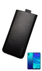 Кожаный чехол-карман VALENTA для телефона Huawei P Smart 2019, Черный