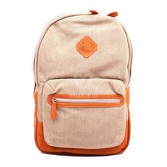 Мужская сумка-рюкзак Комби Valenta ткань + оранжевый нубук, Orange