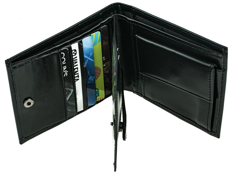 Valenta Men's Black Leather Double Wallet ХР22