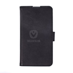 Кожаный чехол-книжка Valenta для LG K10 K410/ K430 LTE, Черный