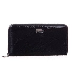 Leather Women's Wallet Rich Valenta Black Lacquer