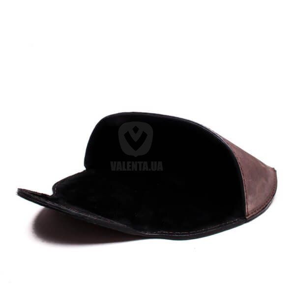 Шкіряний коричневий футляр для окулярів Valenta на магніті, о1610, Коричневий