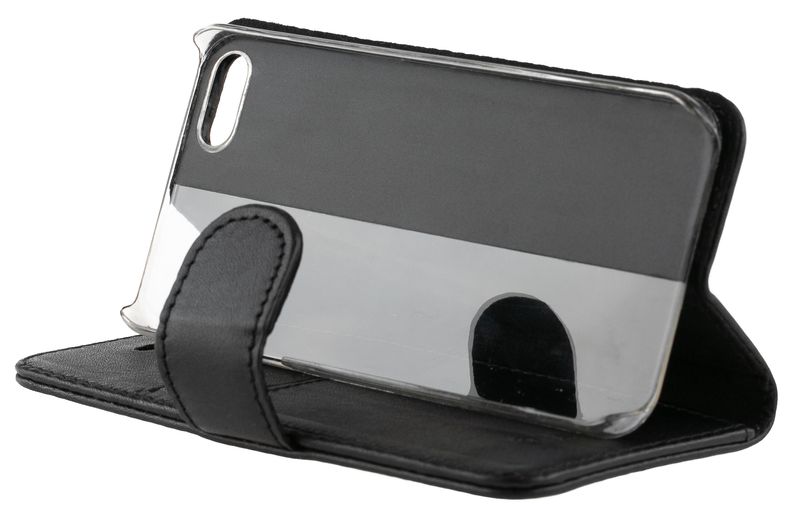 Кожаный чехол-книжка Valenta для iPhone 7 Plus/ 7S Plus/ 8 Plus Черный, Черный