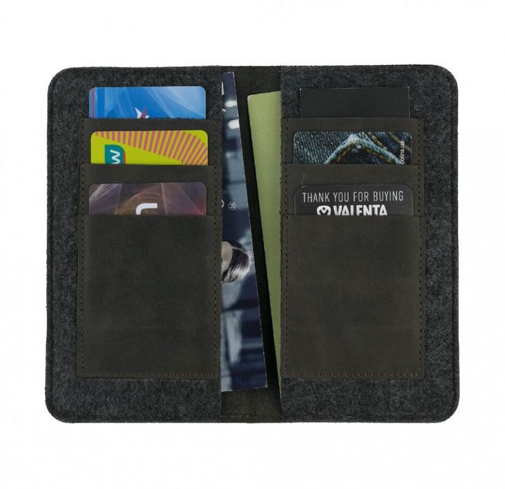 Шкіряний гаманець c відділенням для телефона Samsung Galaxy A52 Valenta C1153XL Коричневий