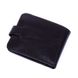 Men's black leather wallet double Valenta with strap
