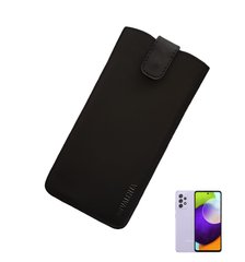 Кожаный чехол-карман Valenta C1009 для Samsung Galaxy A52 Черный
