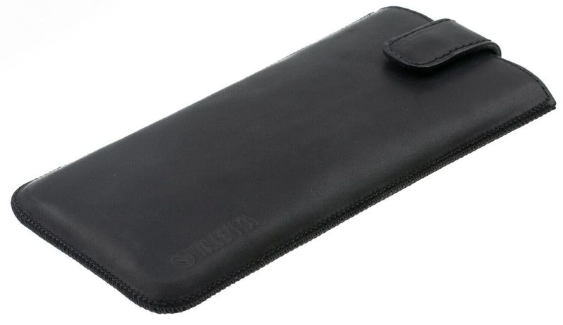 Кожаный чехол-карман Valenta С1009 для телефонов (170x82x9мм.), Черный