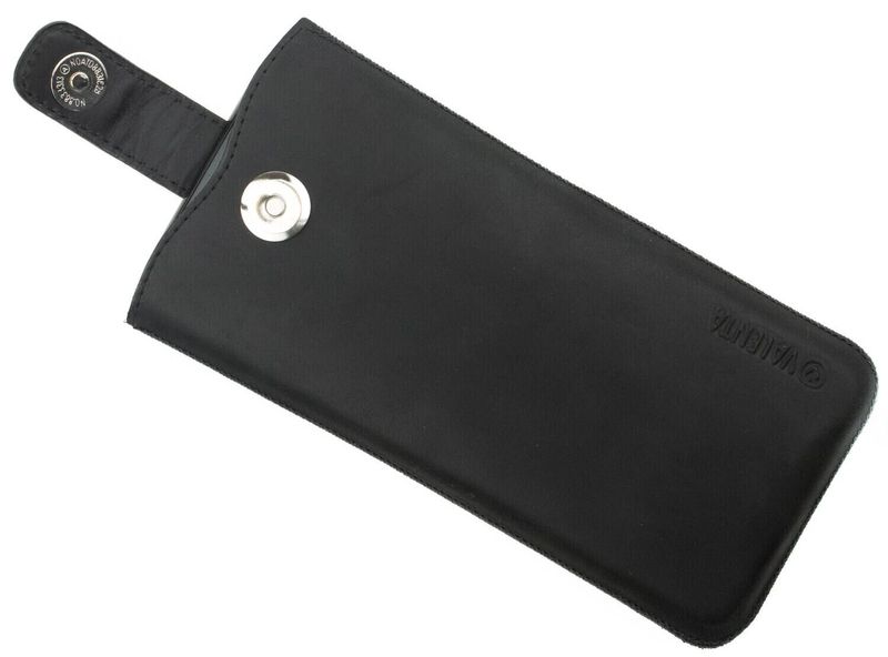 Кожаный чехол-карман Valenta С1009 для телефонов (170x82x9мм.), Черный