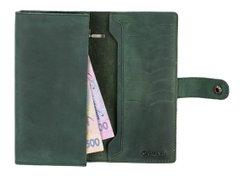Шкіряний гаманець Valenta XP196 зелений Крейзі хорс