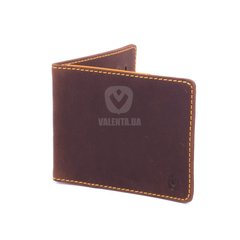 Valenta Men's Leather Wallet with Money Clip Brown - Yellow Nubuk