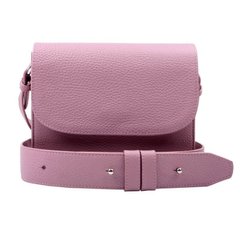 Шкіряна жіноча сумка Petite Valenta рожевого кольору