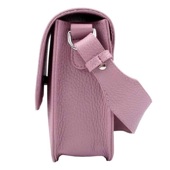Кожаная женская сумка Petite Valenta розового цвета