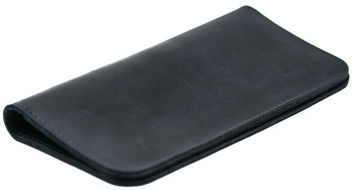 Кожаный чехол-кошелек Valenta Libro с отделением для телефона до 170x86x15 мм. Синий, Темно-синий