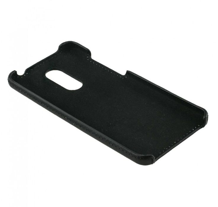 Кожаный черный чехол-накладка Valenta для телефона Xiaomi Redmi 5 Plus, Черный