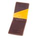 Мужской кожаный кошелек с зажимом для денег Valenta коричнево - желтый нубук