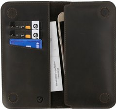 Кожаный чехол-кошелек Valenta Libro с отделением для телефона до 170x86x15 мм. Коричневый, Коричневый