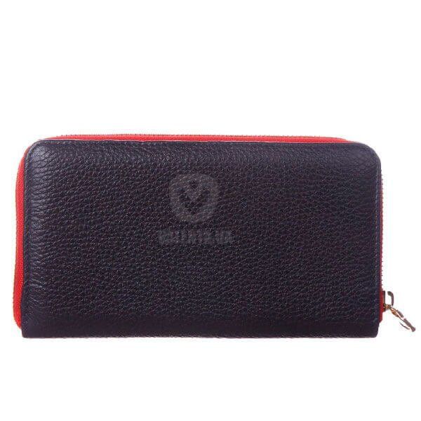Women's Leather Wallet Rich Valenta Black-red