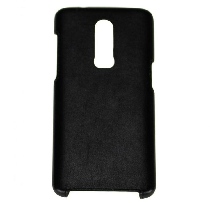 Кожаный чехол-накладка Valenta для OnePlus 6, The black