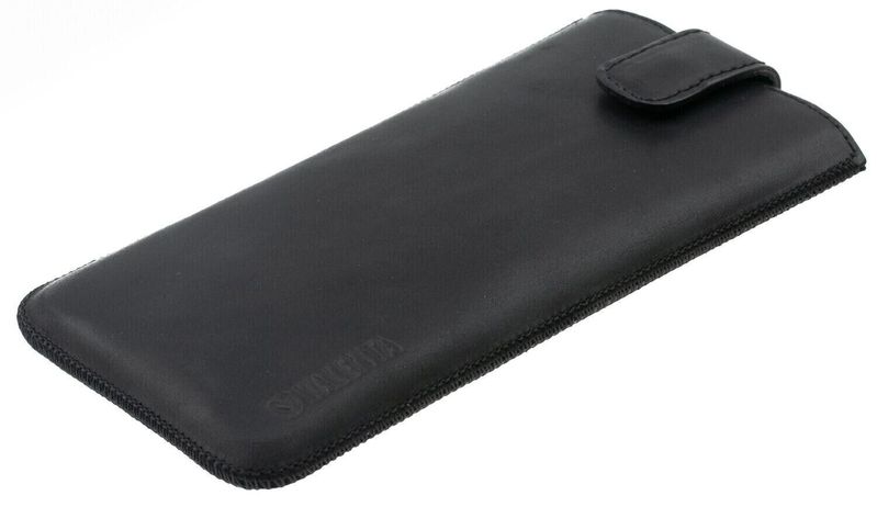 Кожаный чехол-карман Valenta С1009 для телефонов (162x80x9мм.), Черный