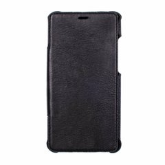 Кожаный черный чехол-книжка Valenta для телефона Xiaomi Redmi Note 4 C6, Чорний