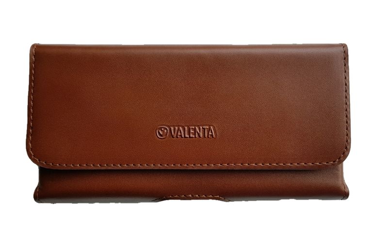 Кожаный чехол на ремень Valenta 570ML для Xiaomi Redmi Note 10 Pro Рыжий