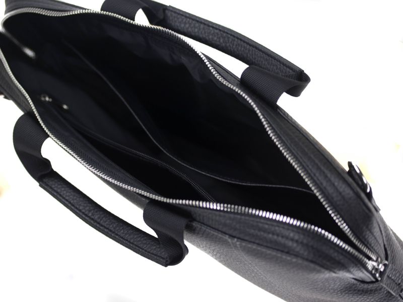Кожаная черная сумка для ноутбука до 16 дюймов Valenta, Черный