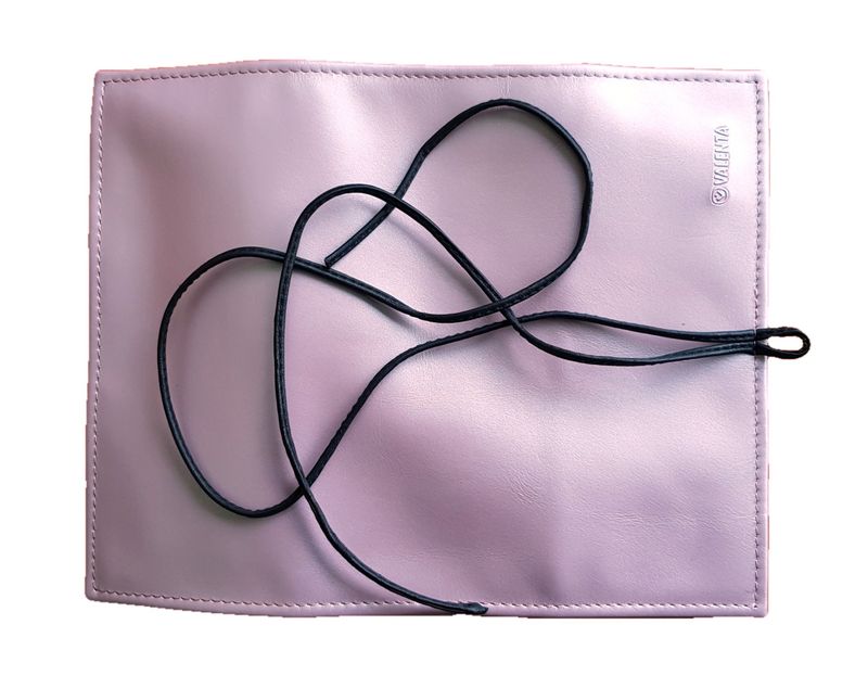 Кожаная розовая сумочка-футляр для украшений Valenta, ВХ404135, Розовый
