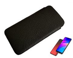 Шкіряний чохол-кишеня Valenta C1193 для Xiaomi Redmi 7 Чорний флотар, Чорний