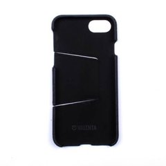 Кожаный чехол-накладка Valenta для телефона Apple iPhone 7/ 7s/ 8 с подставкой, The black