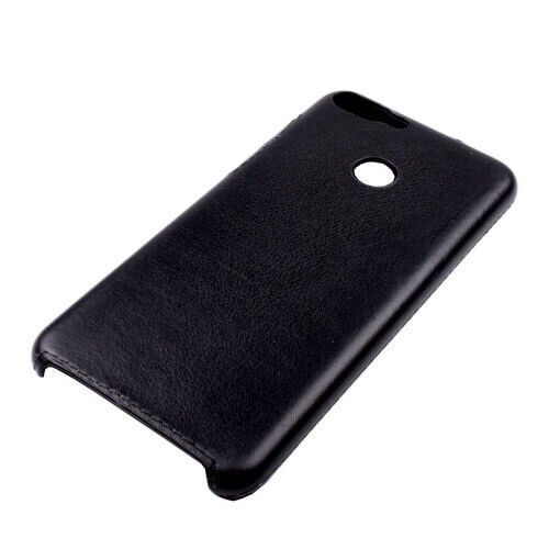 Кожаный чехол-накладка Valenta для телефона Huawei P Smart, The black