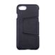 Кожаный чехол-накладка Valenta для телефона Apple iPhone 7/ 7s/ 8 с подставкой, Черный