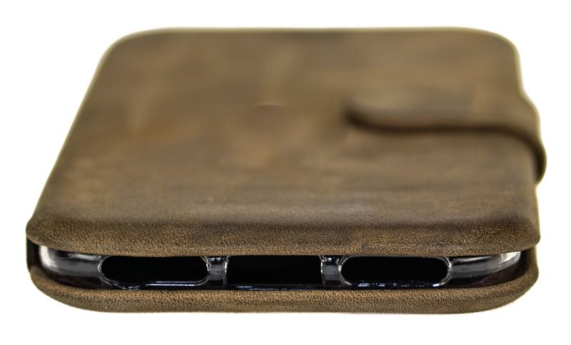 Кожаный чехол-буклет в виде ракушки VALENTA для телефона с подставкой IPhone 7/8 Plus, Коричневый