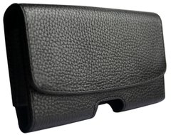 Кожаный чехол на ремень Valenta 1299XL для OPPO A91 Черный Флотар