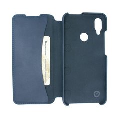 Кожаный чехол-книжка Valenta для Xiaomi Redmi Note 7 синий