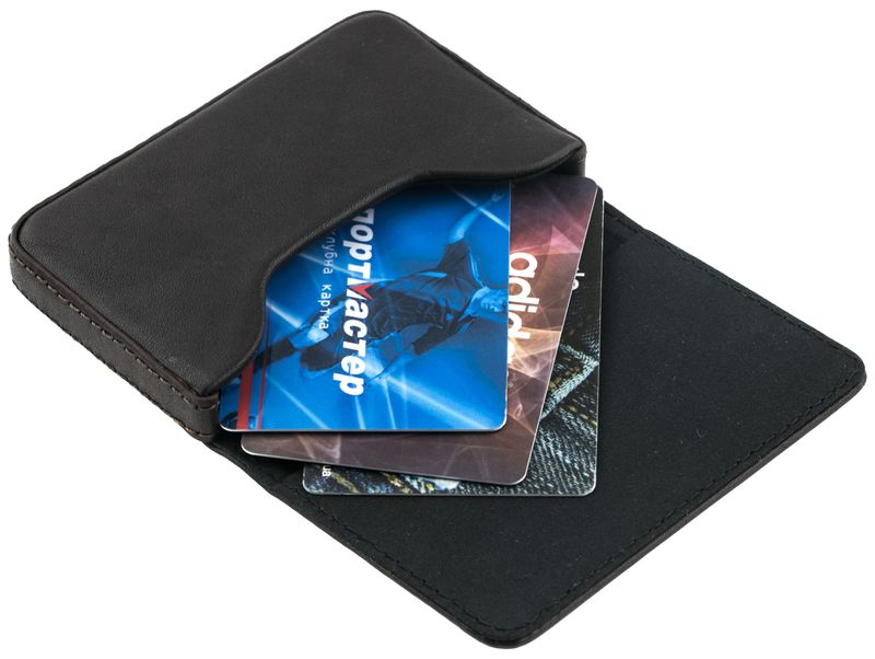 Кожаный футляр Valenta для визитных карточек, ОК6581, Brown