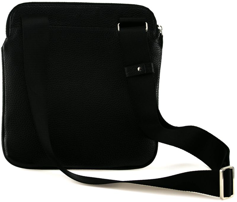 Кожаная черная мужская сумка-планшет Valenta с войлоком, The black