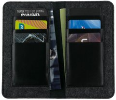Кожаный чехол-кошелек Valenta для Apple iPhone 6/7/8/SE 2020 Черный