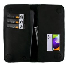 Кожаный чехол-кошелек Valenta Libro для Samsung Galaxy A52 Чорний
