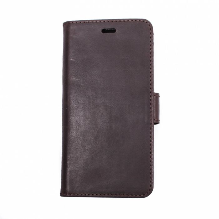 Кожаный коричневый чехол-книжка Valenta для iPhone 6/6S, Коричневый