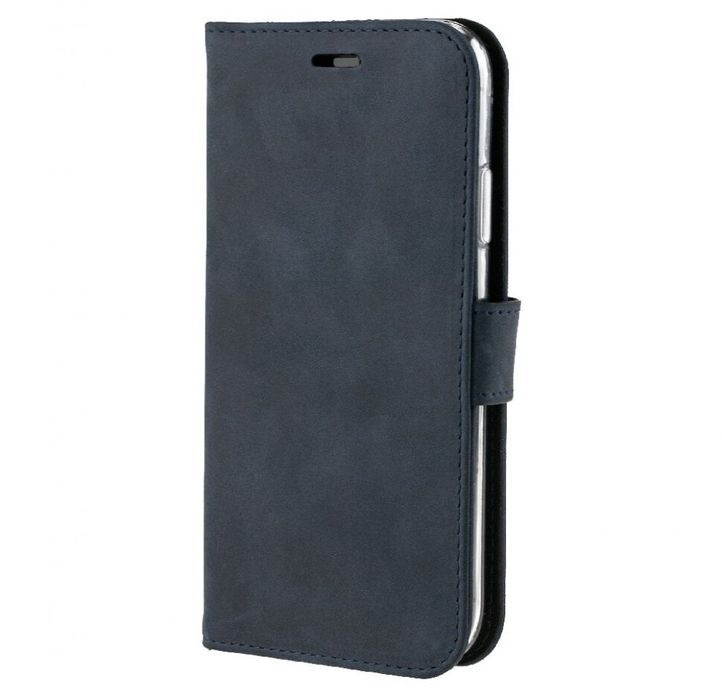 Чехол-книжка Valenta для телефона iPhone XR с подставкой (Темно-синий), Темно-синий