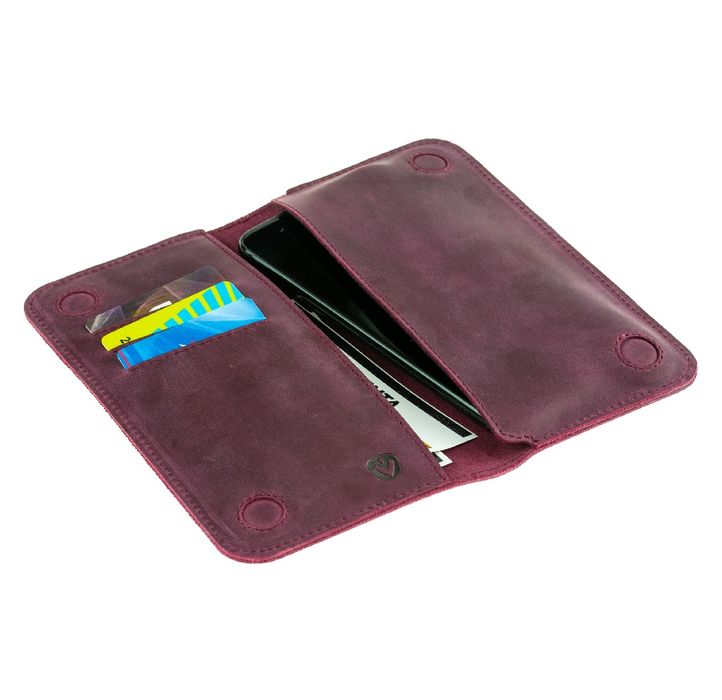 Кожаный чехол-кошелек Valenta Libro для Apple iPhone 11 Pro Max Бордовый