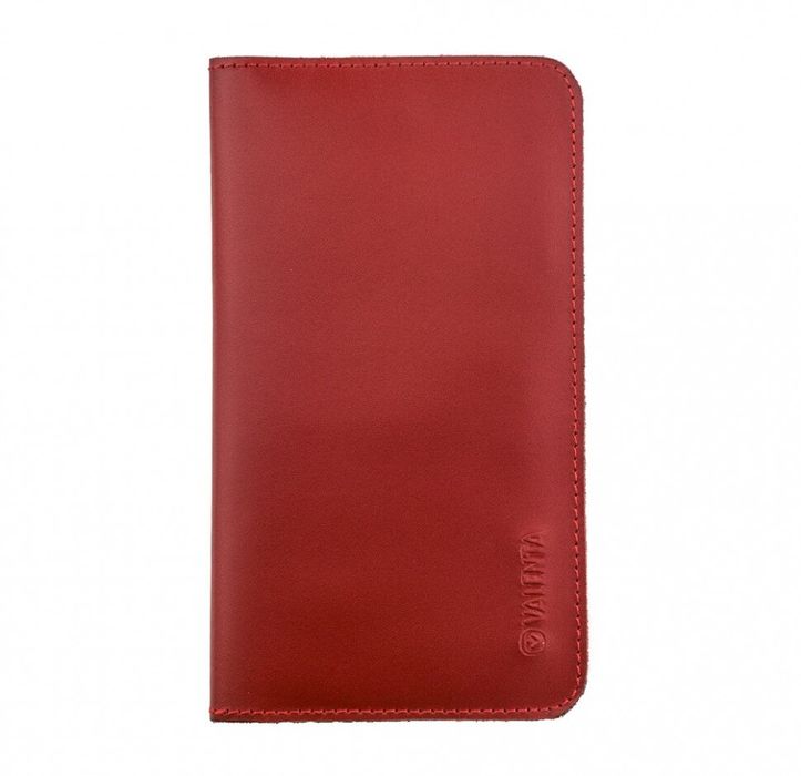 Шкіряний гаманець c відділенням для телефону до 160х85х10 мм Valenta C1153XL Червоний