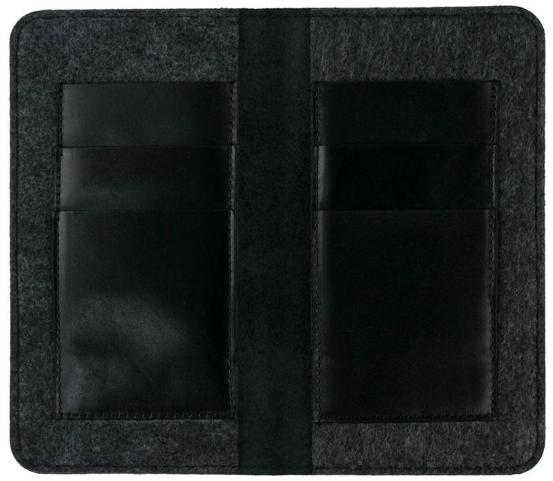 Кожаный чехол-кошелек Valenta для Apple iPhone 6/6S - 4.7 дюйма, The black